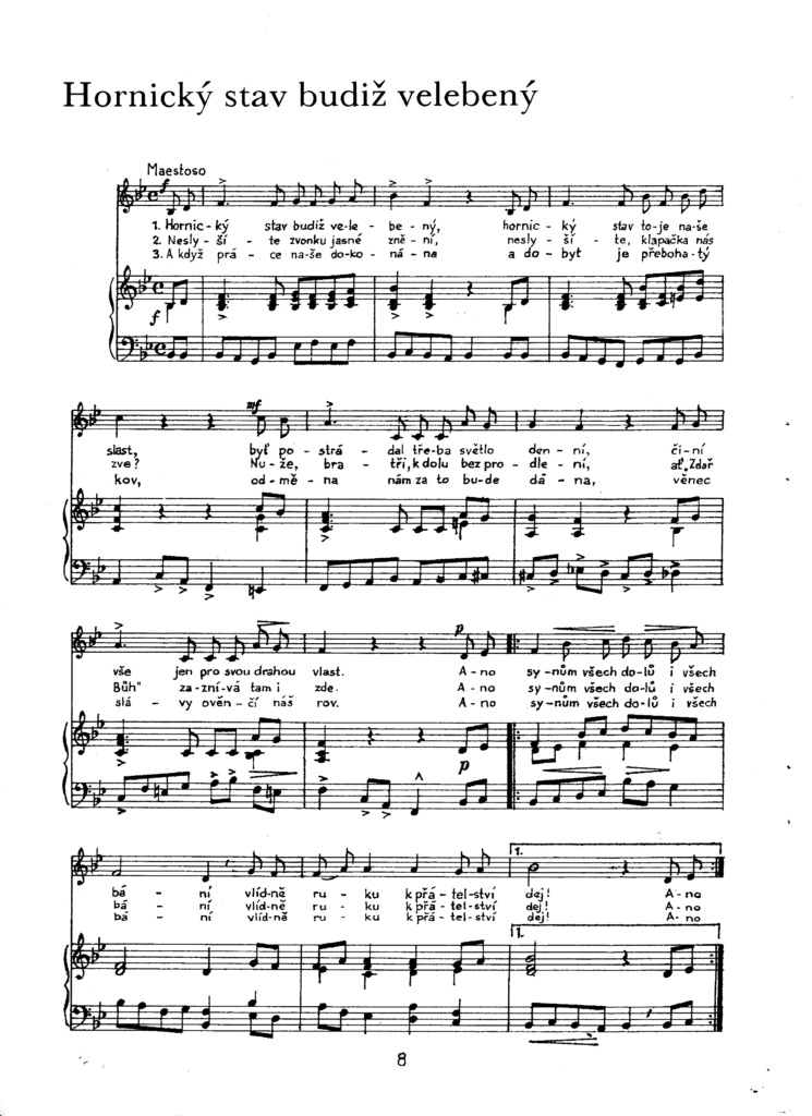 Hornický stav budiž velebený, 1. strana