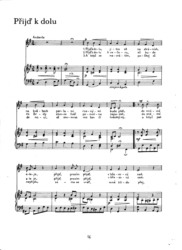 Přijď k dolu, 1. strana