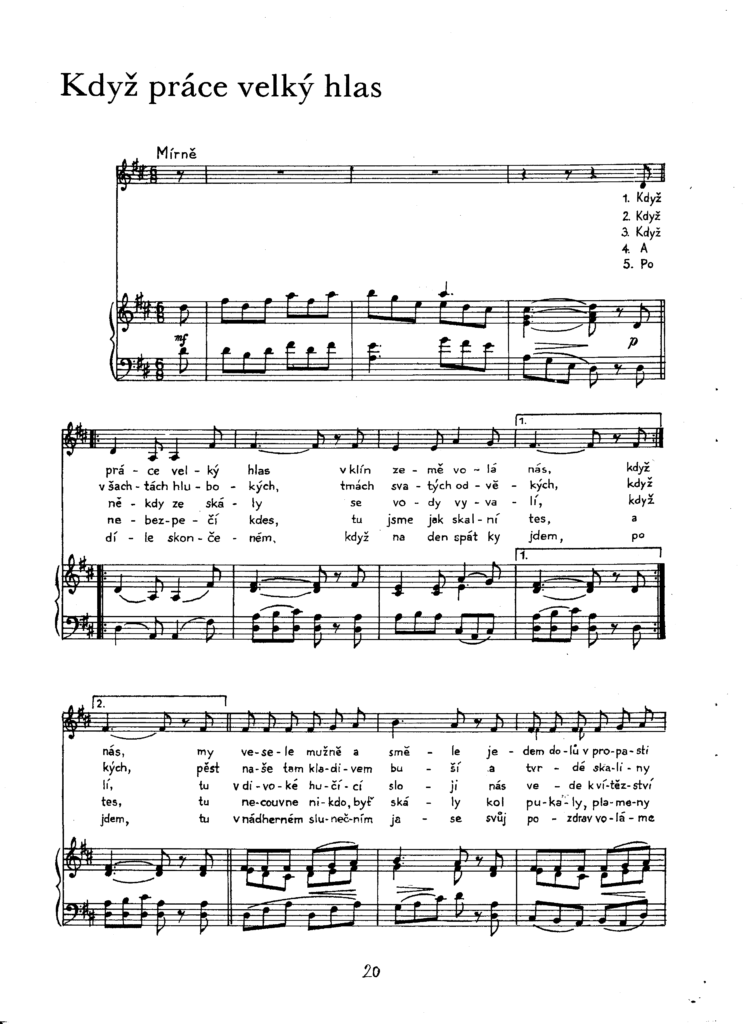 Když práce velký hlas, 1. strana